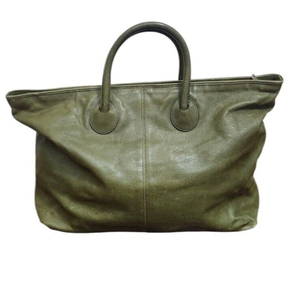 Bottega Venetta leather hand bag/ tote bag Green - Picture 2 of 16